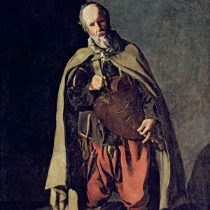 The Hurdy Gurdy Player with his Dog, 1620s (oil on canvas) (see also 181976)