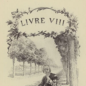 Illustration for Book VIII of Les Confessions de Jean-Jacques Rousseau (gravure)