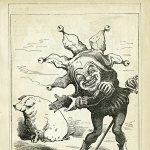 Illustration of J. Blass (1847-1892) in Le Triboulet, 1879-7-13 - Censorship - Pork Pig