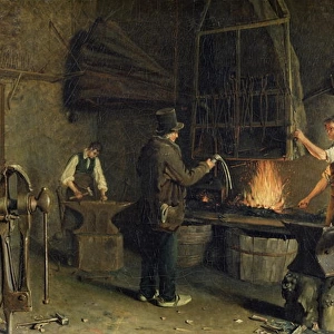 Interior of the Forge, 1837 (oil on canvas)
