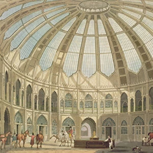 The Interior of the Stables, from Views of The Royal Pavilion