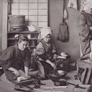 Japan: The Kitchen (b / w photo)