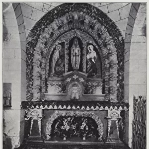 Jerusalem, the Church of Saint-Anne, crypt of the Nativity of the Blessed Virgin (b / w photo)