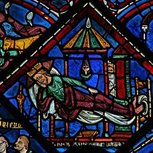 The Joseph window: The Pharaoh sleeps (w41) (stained glass)