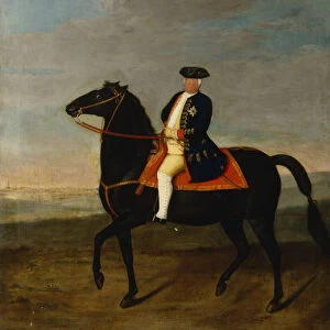 King Frederick William I on Horseback with Potsdam in the background, c. 1735