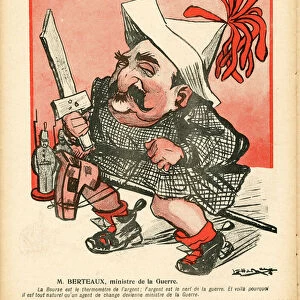L Assiette au beurre, numero 199, Satirique en Couleurs, 1905_2_11 : Ministere de la guerre - Maurice Berteaux (1852-1911)