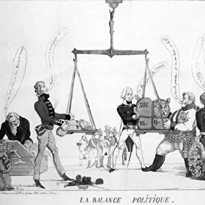 La Balance Poltique, formerly attributed to Eugene Delacroix, 1815 (engraving)