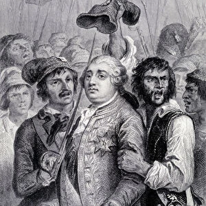 Le peuple aux Tuileries, cap Louis XVI of the Phrygian cap, June 20, 1792