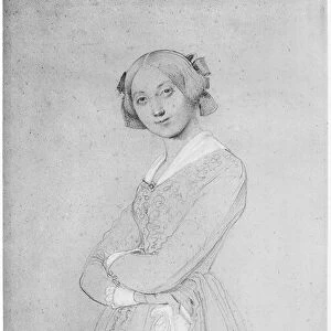 Louise de Broglie, Countess of Haussonville, 1842 (graphite & white highlights on paper)