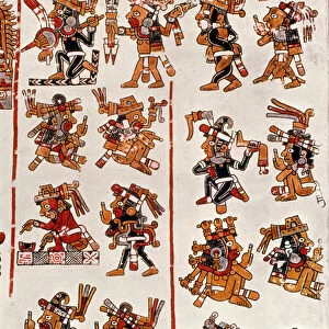 Mexican codex showing the genealogy of the Aztec civilisation