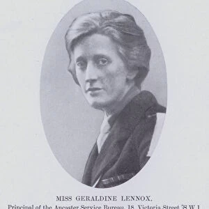 Miss Geraldine Lennox (b / w photo)