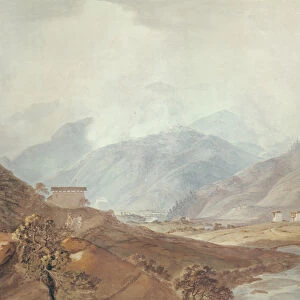 Mountain Scene near Thimphu, Bhutan, 1783, (w / c)