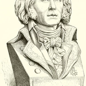 Nicolas-Antoine Taunay, buste en marbre (engraving)
