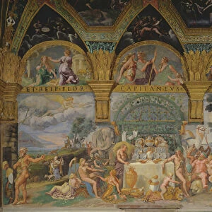 The noble banquet celebrating the marriage of Cupid and Psyche from the Sala di Amore e Psiche
