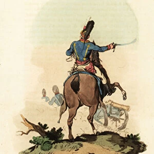Officer of the Royal Horse Artillery, British Army, 1800s. 1821 (engraving)