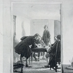 In the Old Raleigh Tavern, illustration from At Home in Virginia by Woodrow Wilson, pub
