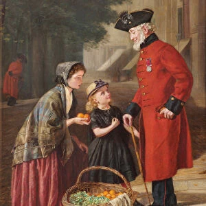 The Orange Sellers (oil on canvas)