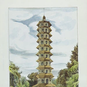 Pagoda, Kew Gardens, plate 9 from Kew Gardens: A Series of Twenty-Four Drawings on Stone