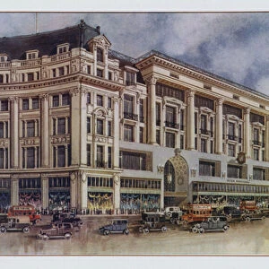 Peter Robinson Department Store, Oxford Circus, London (colour litho)