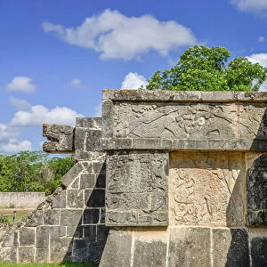 Platform of the Eagles and Jaguars Plataforma de Aguilas y Jaguares, Chichen Itza, Yucatan, Mexico, Central America