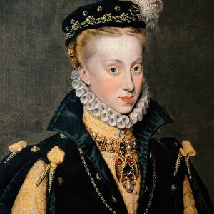 Portrait of Anna of Austria, Queen of Spain, 1570 (oil on canvas)