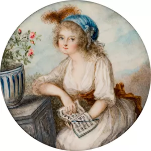Portrait of Lady Lucy Byng 1st Countess of Bradford, c. 1790 (oil on ivory)