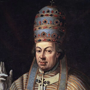 Portrait of Pope Pius VI, detail (oil on canvas, 18th century)