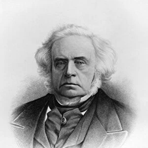 Portrait of The Right Honourable John Bright (engraving) (b / w photo)