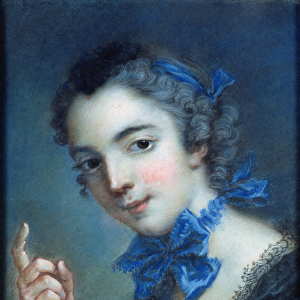 Portrait of a young girl, c. 1750 (pastel on paper)