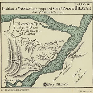 Position of Dilawar, the Supposed Site of Polos Dilavar (colour litho)