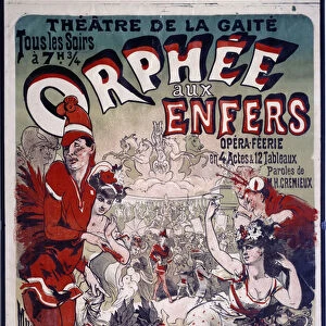 Poster for the operette "Orphee aux Envers"