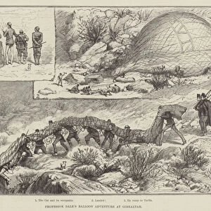 Professor Dales Balloon Adventure at Gibraltar (engraving)