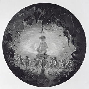 Puck and the Fairies, engraved by William Home Lizars (1788-1859) (engraving)