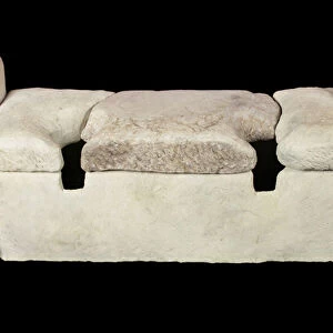Roman toilet seat found in a hospital building (stone)