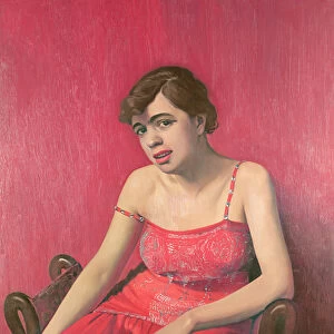 Romanian Woman in a Red Dress, 1925 (oil on canvas)