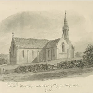 Rugeley - Brereton Chapel: [St. Michaels Church, Brereton] sepia wash drawing