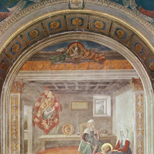 Saint Finas vision of Saint Gregory, before 1485 (fresco)