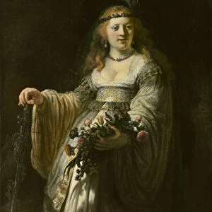 Saskia van Uylenburgh in Arcadian Costume, 1635 (oil on canvas)