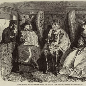 Scene from Mr Woodins Entertainment, "Elopement Extraordinary, "at the Polygraphic Hall (engraving)