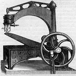 Sewing machine, 1861: "American House"machine for sewing the shoes of the army
