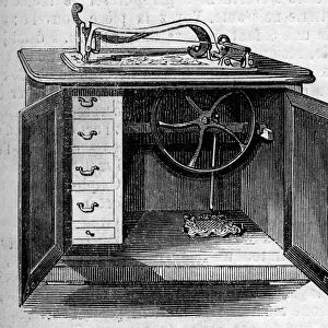 Sewing machine, 1861: salon machine of the "American House"