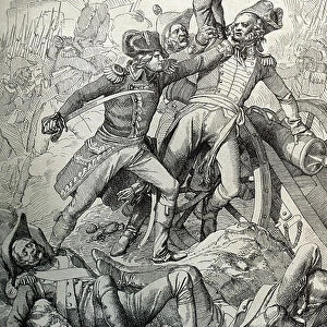 Siege of Toulon: " the captain Napoleon Bonaparte (1769-1821) combattant, decembre 1793" (Napoleon Bonaparte fighting, December 17, 1793)