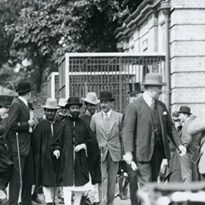 Sir Peter Chalmers Mitchell, with Ethiopian Regent Haile Selassie and his entourage