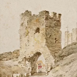 Two Soldiers on Duty at Dover Castle, c. 1805 (w / c)