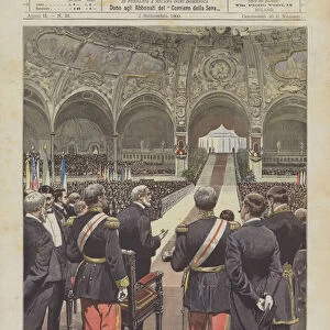 The Solemn Ceremony Of The Distribution Of Prizes To Exhibitors At The International Exhibition In Paris (colour litho)