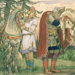 The Song of Prince Oleg, 1899 (gouache on paper)
