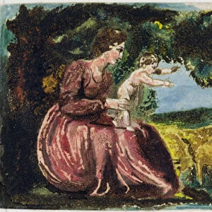 Spring, from Songs of Innocence, 1789 (coloure-printed relief etching with