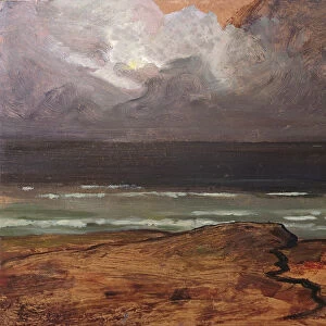 Storm at Sea, Brittany (oil on canvas)