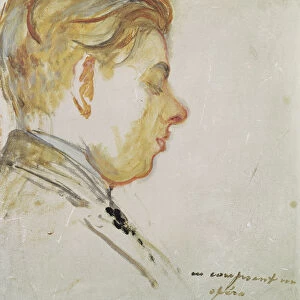 Study for a Portrait of Francis Poulenc (1899-1963) 19th July 1920 (oil on canvas)