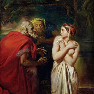 Susanna and the Elders, 1856 (oil on panel)